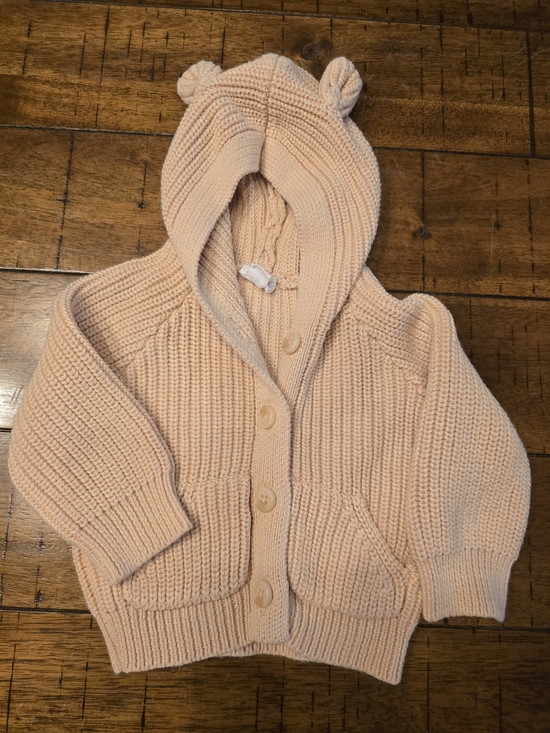 Jamie Kay Other - Jamie Kay Peach Knit Hooded Cardigan with Ear Detail
